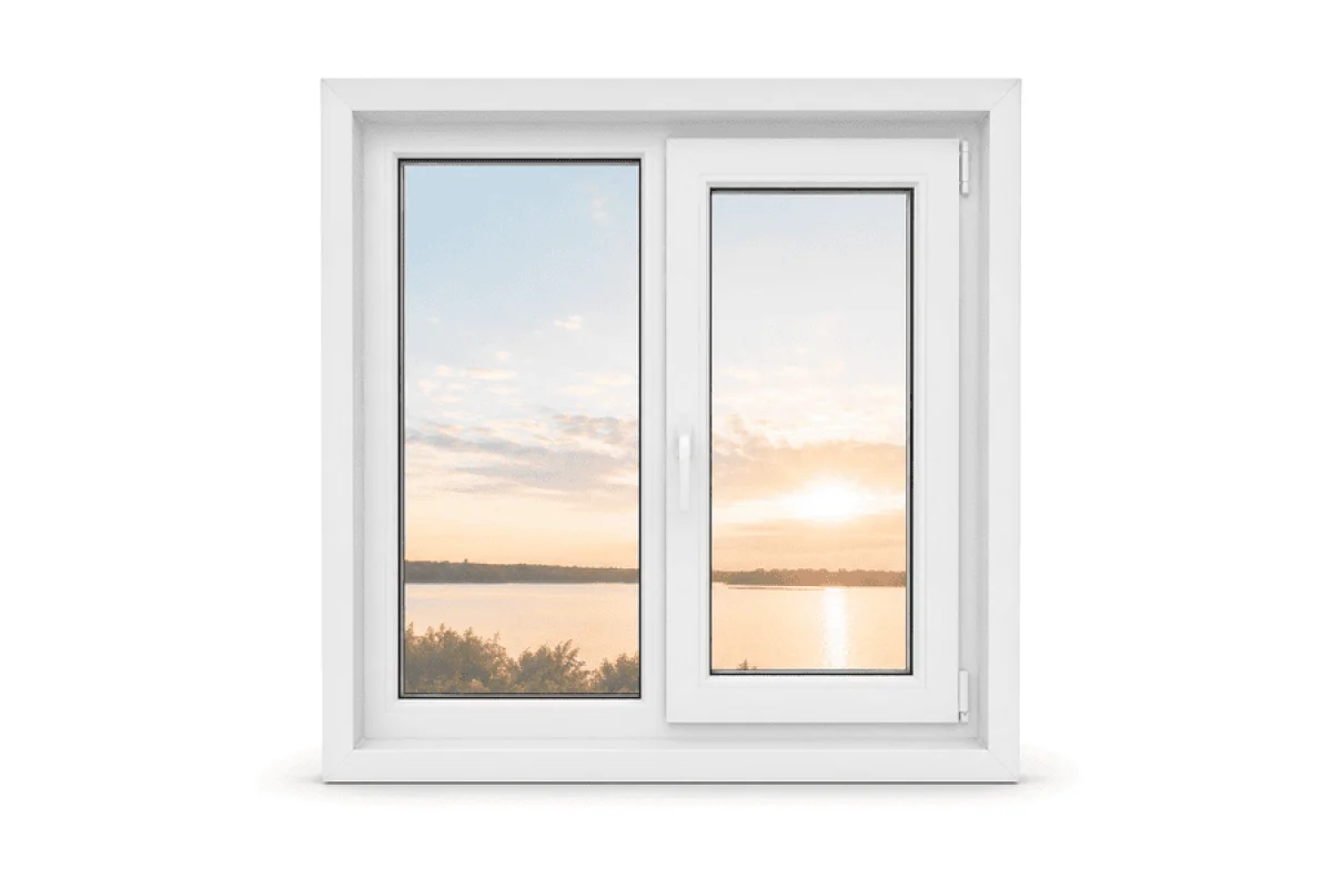 Металлопластиковое окно VEKA Softline двустворчатое с поворотно-откидной створкой 1000 x 1400 мм
