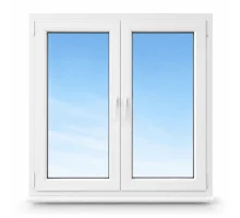 Металлопластиковое окно REHAU EURO 60 двустворчатое с поворотно-откидной створкой 1100 x 700 мм