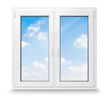 Металлопластиковое окно WDS 7S двустворчатое с поворотно-откидной створкой 1000 x 1200 мм