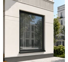 Металопластикове вікно антрацит ламіноване WDS 5S одностулкове глухе 900 × 1200 мм