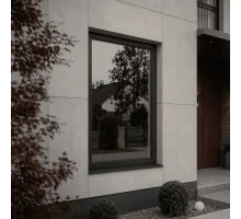 Металопластикове вікно антрацит ламіноване  VEKA Softline 82 одностулкове глухе 800 × 1200 мм