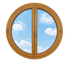 Металлопластиковые окна круглые VEKA 1100-1100 мм ламинированные