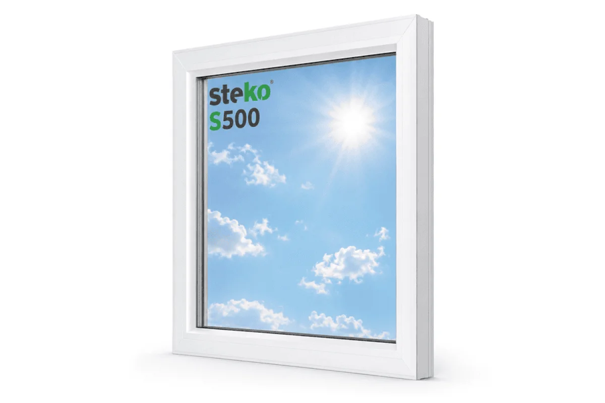 Металопластикове вікно Steko S500 глухе 800 x 800 мм