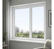 Металопластикове вікно WDS 76MD двостулкове глухе 1600 x 1600 мм