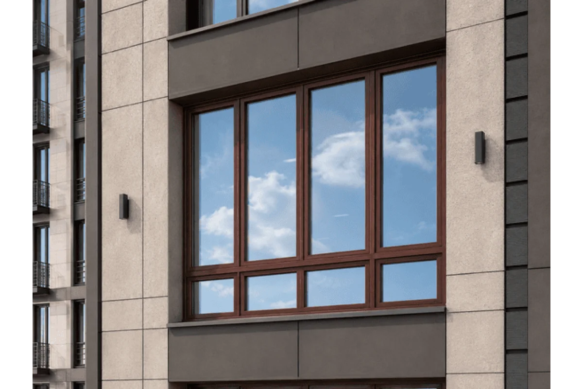 Панорамні металопластикові вікна REHAU EURO 70 2800 x 2600 мм ламіновані