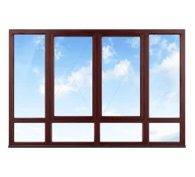 Панорамні металопластикові вікна VEKA Softline 76 3500 x 2100 мм ламіновані