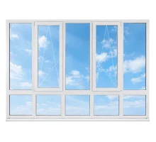 Панорамні металопластикові вікна VEKA Softline 76 4100 x 2400 мм
