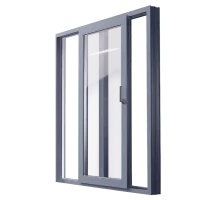 Раздвижное металлопластиковое окно WDS SL 60 1400 x 1300 мм двусторонняя ламинация антрацит