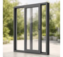 Раздвижное металлопластиковое окно WDS SL 60 1500 x 1400 мм двусторонняя ламинация антрацит