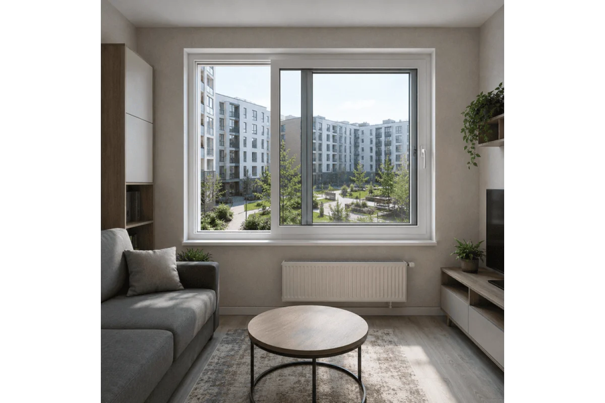Раздвижное металлопластиковое окно WDS SL 76 1700 x 1200 мм
