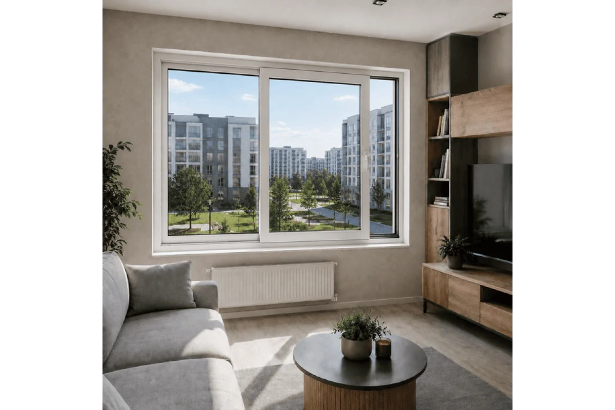 Раздвижное металлопластиковое окно WDS SL 76 1800 x 1300 мм