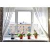 Металлопластиковые окна REHAU EURO 70 трёхстворчатое с поворотно-откидной створкой 2400 x 1200 мм