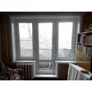 Балконный блок Aluplast Ideal 4000 с двумя окнами и поворотно-откидной дверью 2000 x 2200 мм