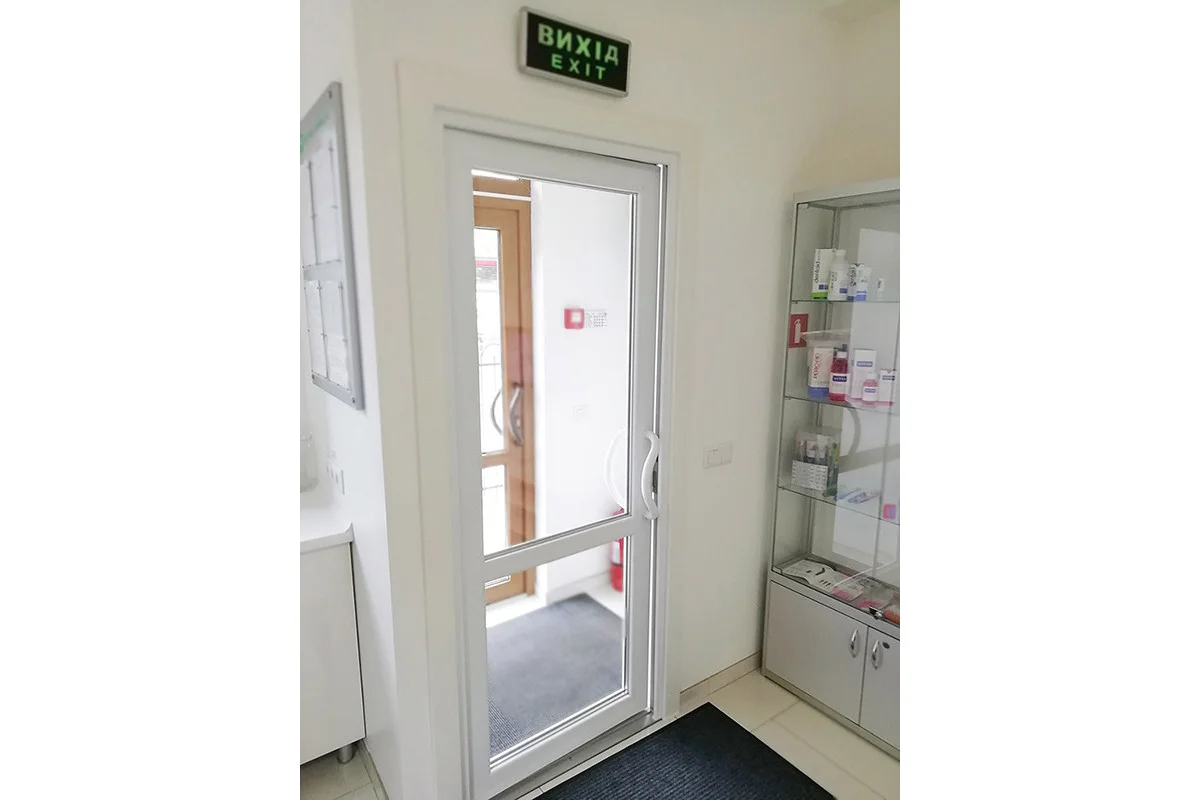 Металлопластиковые двери Aluplast Ideal 4000 поворотно-откидные 800 x 2200 мм