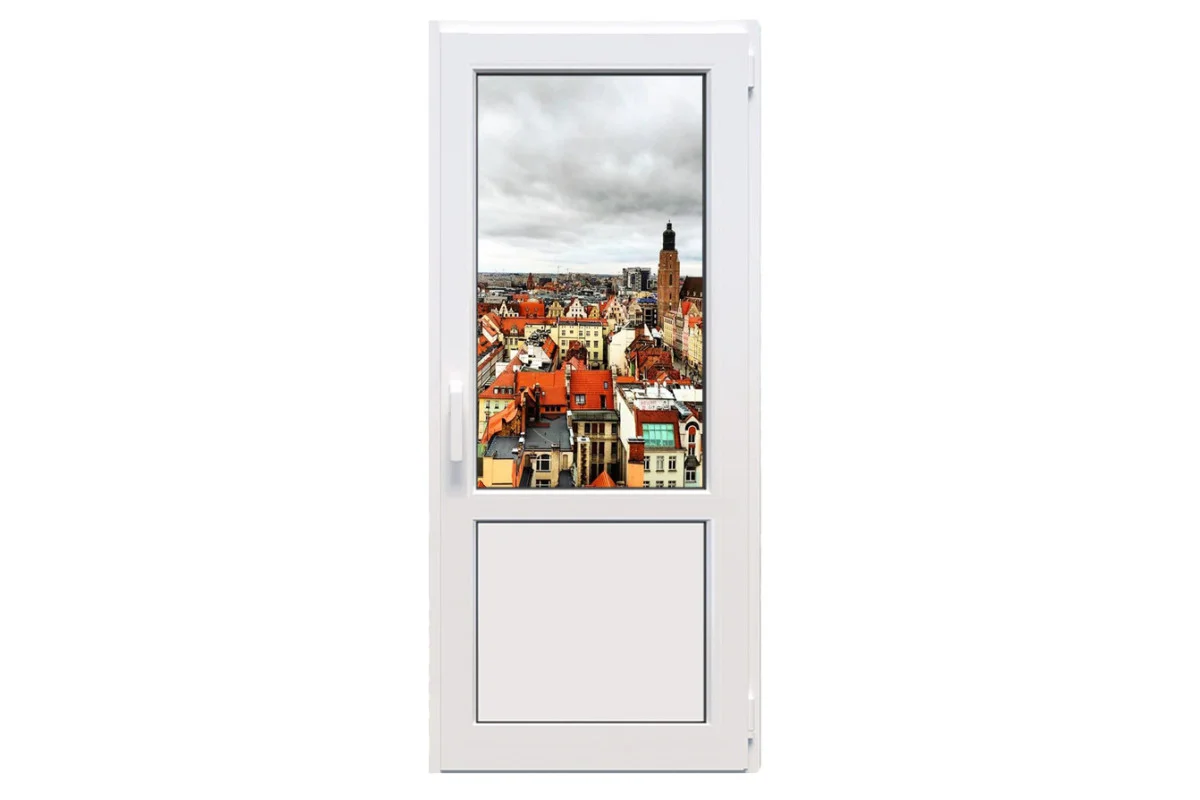 Металлопластиковые двери Aluplast Ideal 2000 поворотно-откидные 800 x 2200 мм