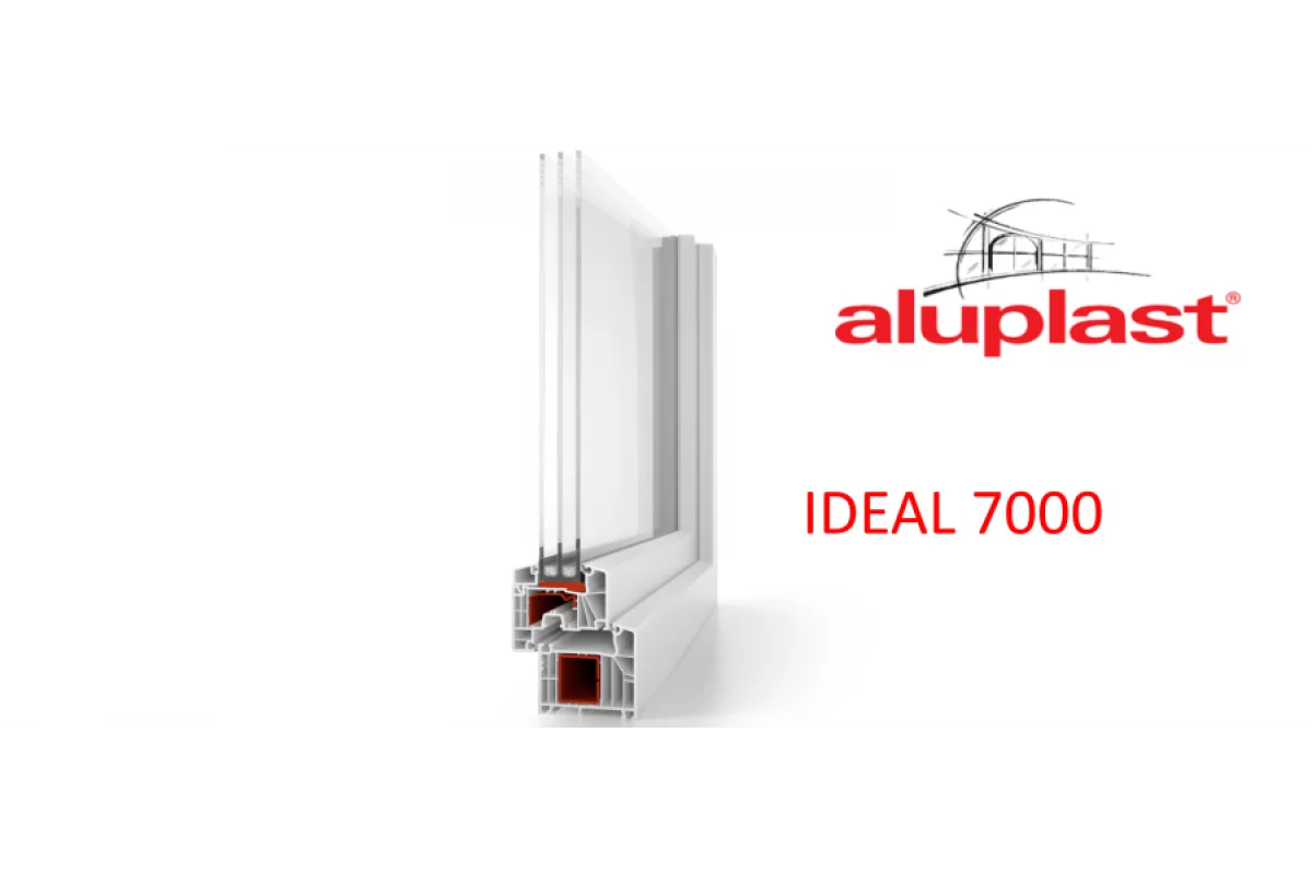 Металлопластиковые окна Aluplast Ideal 7000 MD одностворчатое глухое 600 x 900 мм