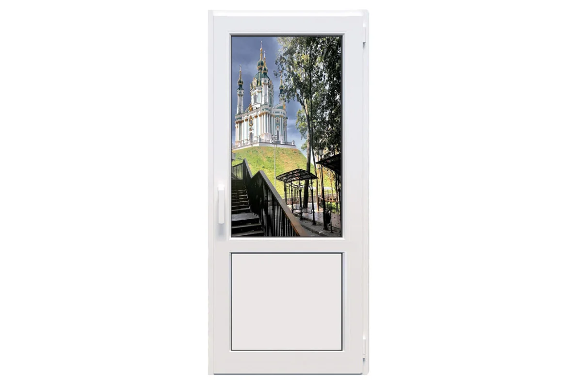 Металлопластиковые двери Decco V60 поворотно-откидные 700 x 2000 мм
