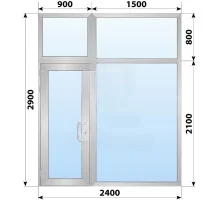 Холодная алюминиевая входная группа 2400x2900 мм