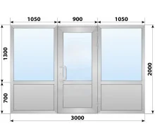 Холодная алюминиевая входная группа 3000x2000 мм