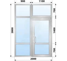 Холодная алюминиевая входная группа 2000x2800 мм