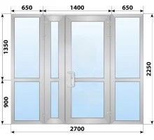 Холодная алюминиевая входная группа 2700x2250 мм