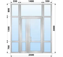 Холодная алюминиевая входная группа 2500x3000 мм