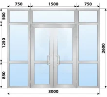 Холодная алюминиевая входная группа 3000x2600 мм