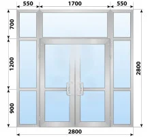 Холодная алюминиевая входная группа 2800x2800 мм