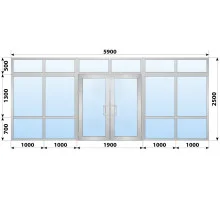 Холодная алюминиевая входная группа 5900x2500 мм