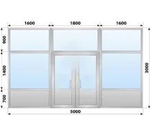 Холодная алюминиевая входная группа 5000x3000 мм