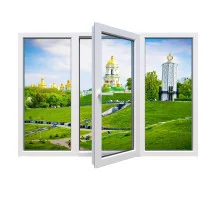 Металлопластиковые окна Glasso 5S трёхстворчатое с поворотно-откидной створкой 2000 x 900 мм