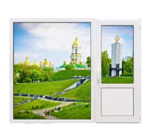 Балконний блок Glasso 5S з глухим панорамним вікном до підлоги 2400 x 2000 мм