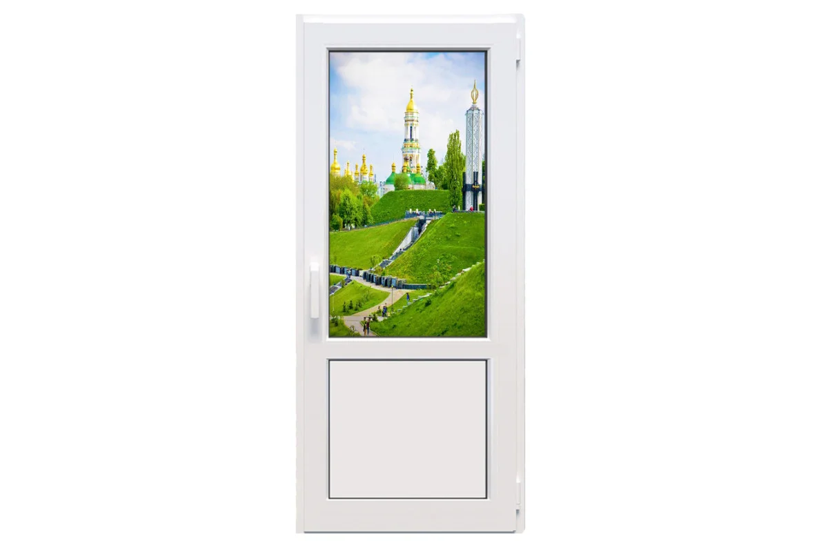 Металлопластиковые двери Glasso 5S поворотно-откидные 800 x 2200 мм
