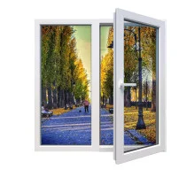 Металлопластиковые окна Glasso 85 двустворчатое с поворотно-откидной створкой 1100 x 1300 мм