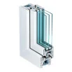 Металлопластиковые двери Kommerling 76MD полуторные с поворотно-откидной створкой 1300 x 2000 мм