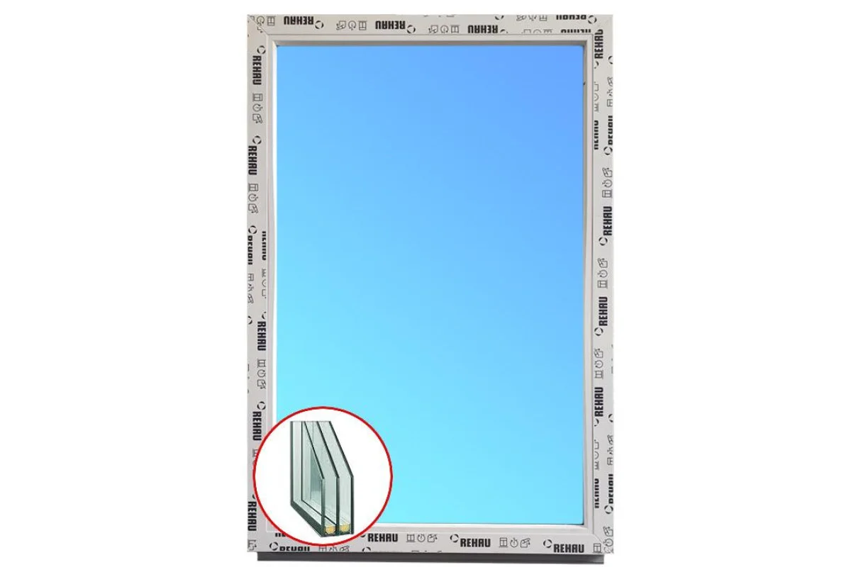 Металлопластиковые окна REHAU EURO 60 глухое 600 x 1400 мм