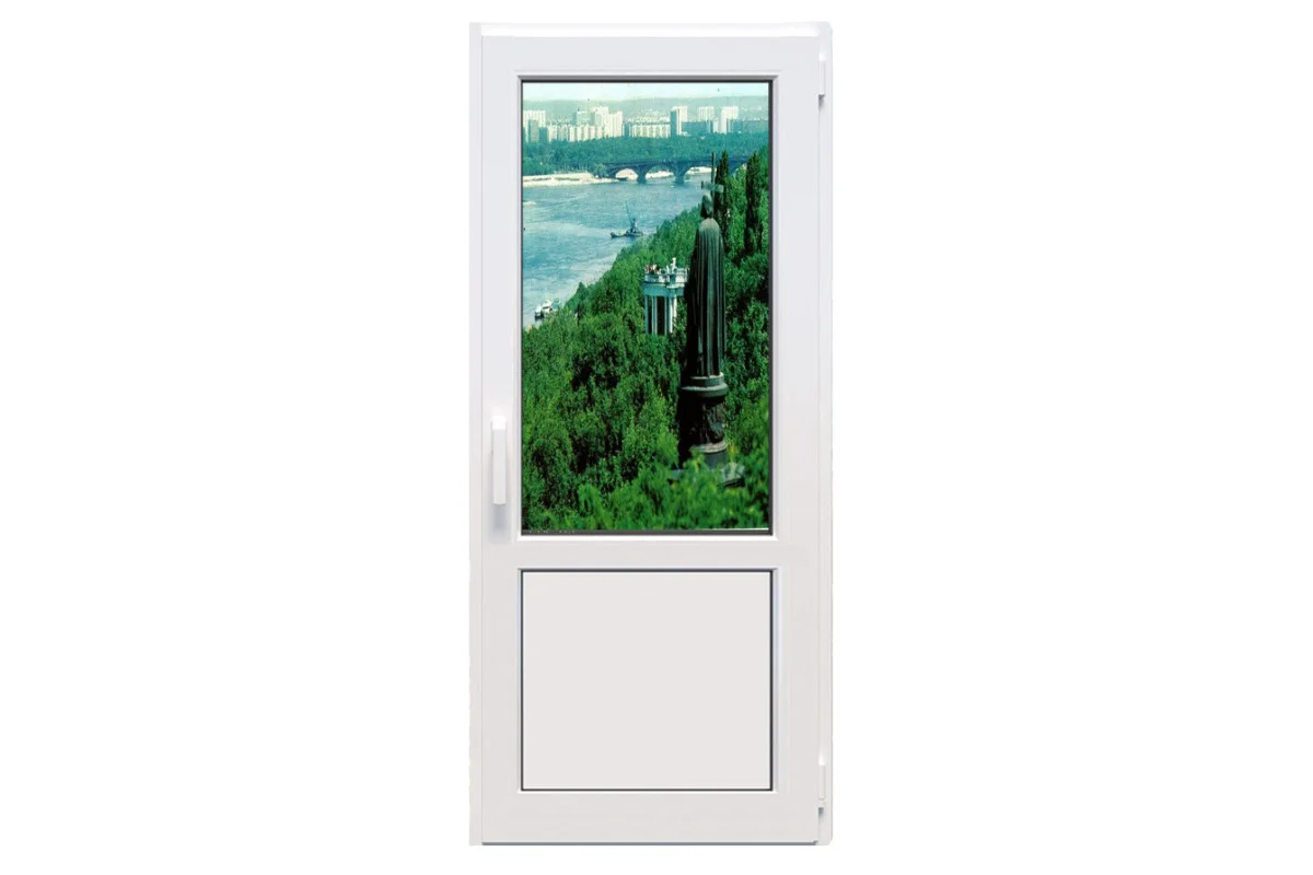 Металлопластиковые двери VEKA Softline поворотно-откидные 900 x 2200 мм
