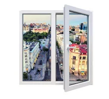 Металлопластиковые окна VEKA Proline двустворчатое с поворотно-откидной створкой 1100 x 600 мм