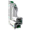 Металлопластиковые двери Viknaland 85Pro полуторные с поворотно-откидной створкой 1200 x 2000 мм