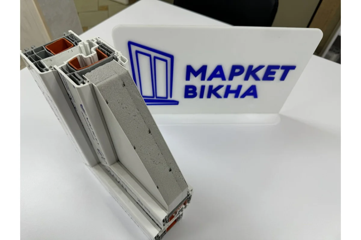 Металлопластиковые окна Viknaroff Gealan S8000 одностворчатое поворотно-откидное 800 x 800 мм