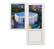 Балконный блок WDS 6S с глухим окном и поворотно-откидной дверью 1800 x 2200 мм