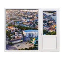 Балконный блок WDS 6S с глухим паномарным окном в пол 1800 x 2000 мм